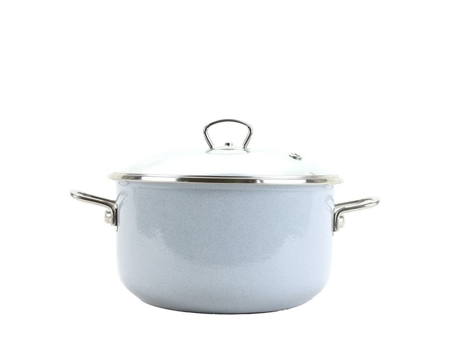 BELIS Smaltovaný hrnec se skleněnou poklicí ø 20 cm - 3.5 l - PREMIUM šedý - 71920-053000N3