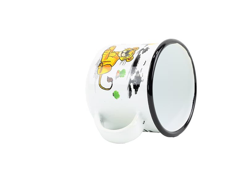 BELIS Smaltovaný hrnek ø 8 cm - 0.35 l bílý "lev" - 11008-039DHD04 - náhled 5