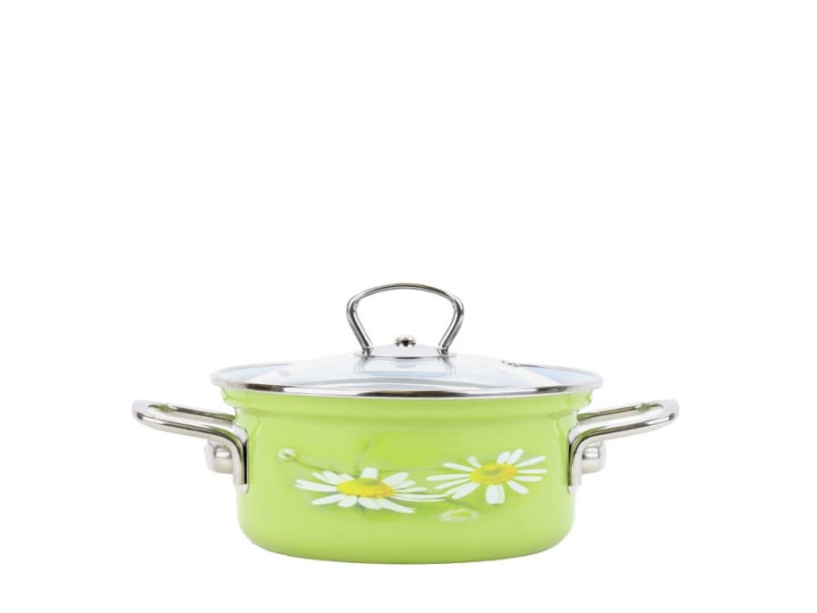 BELIS Smaltovaný rendlík s poklicí ø 24 cm - 4.5 l - DAISY - 42524-082DAHN5